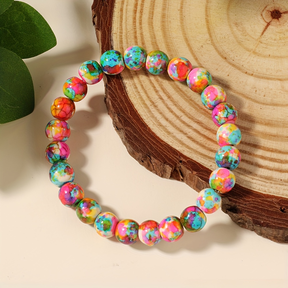 Boho Style Colorful Beaded Bracelet Y2K Inspired